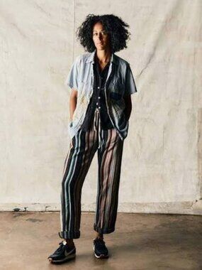 Fethiye lounge pants in land-loomed mesa stripe